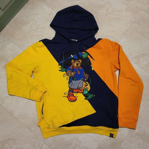 Civilized Rich Money Bear Embroidered Sweatshirt Hoodie XL DISCONTINUED RARE - Picture 1 of 9